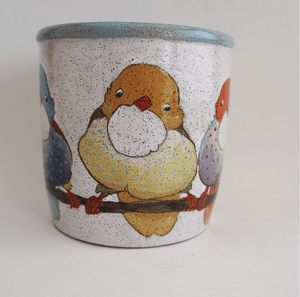 Flowers, Birds & Berries Utensil Holder - Made to Order — three